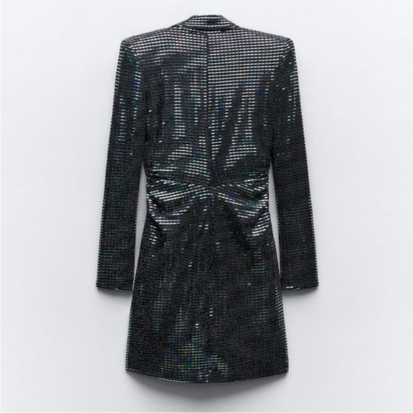 NWT ZARA MIRRORED BLAZER DRESS 0387/172 - Picture 8 of 10